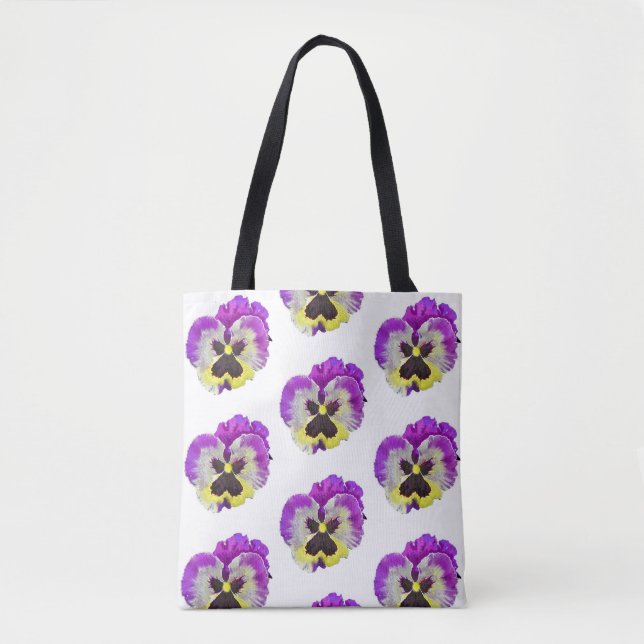 Tote Bag Motif de pansement jaune et violet (Devant)