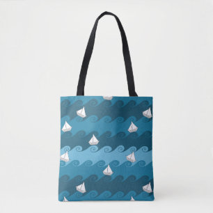 Tote Bag Motif de papier de bateaux