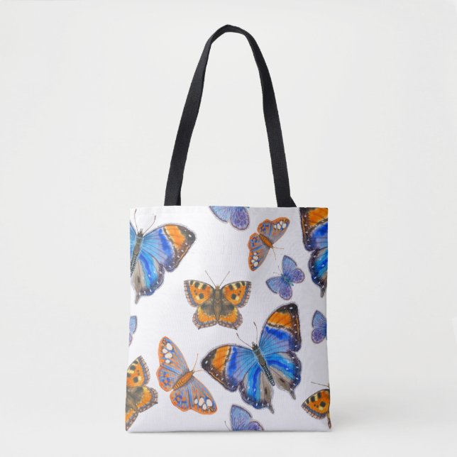 Tote Bag Motif de papillons sans transparence (Devant)