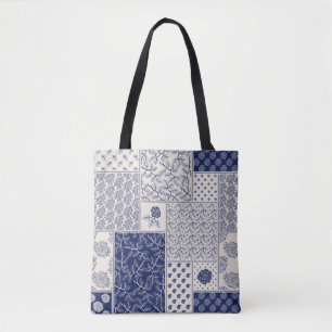 Tote Bag motif de patchwork Abstrait transparent et délicat