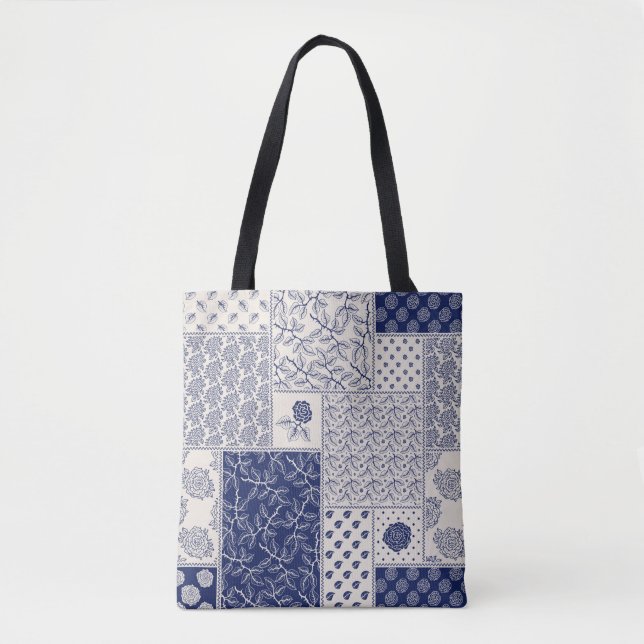 Tote Bag motif de patchwork Abstrait transparent et délicat (Devant)