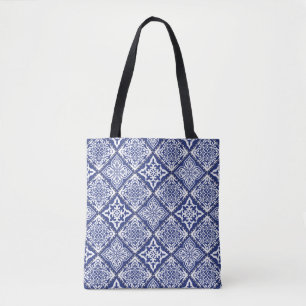 Tote Bag motif de patchwork vintage abstrait et transparent