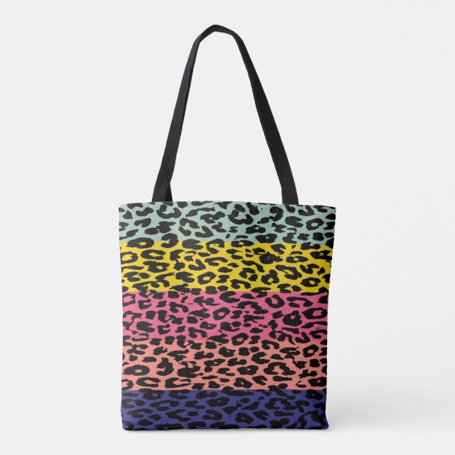 Tote Bag Motif de peau de léopard moderne (Dos)