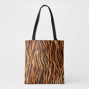 Tote Bag motif de peau de tigre transparent. tiré à main