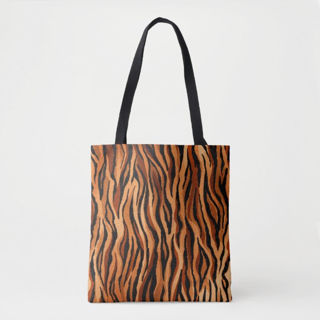 Tote Bag motif de peau de tigre transparent. tiré à main (Devant)