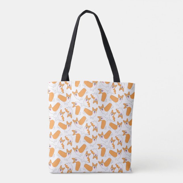 Tote Bag Motif de Pembroke Welsh Corgi (Dos)