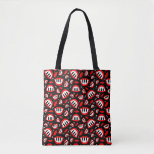 Tote Bag motif de piano sur arrière - plan noir