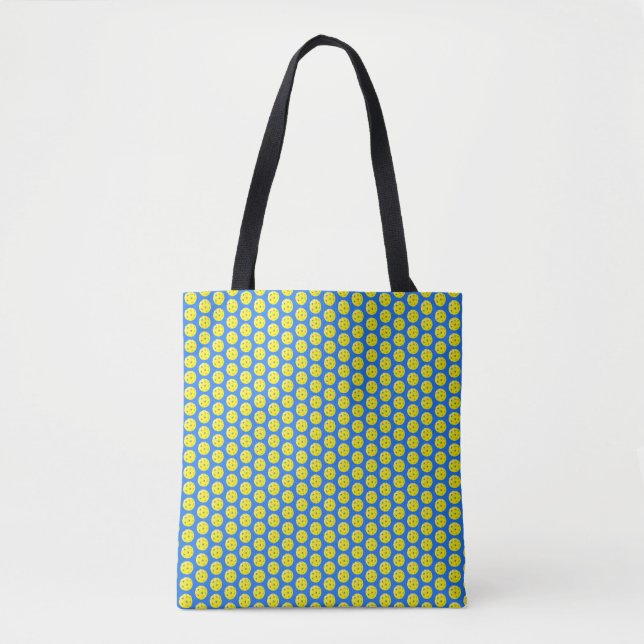 Tote Bag Motif de pickleball jaune classique amusant sur fo (Devant)