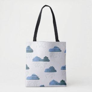 Tote Bag Motif de pluie. Répétition de l'illustration vin