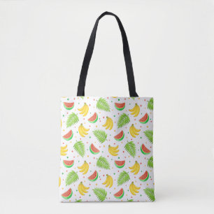 Tote Bag Motif de point de polka de fruit tropical