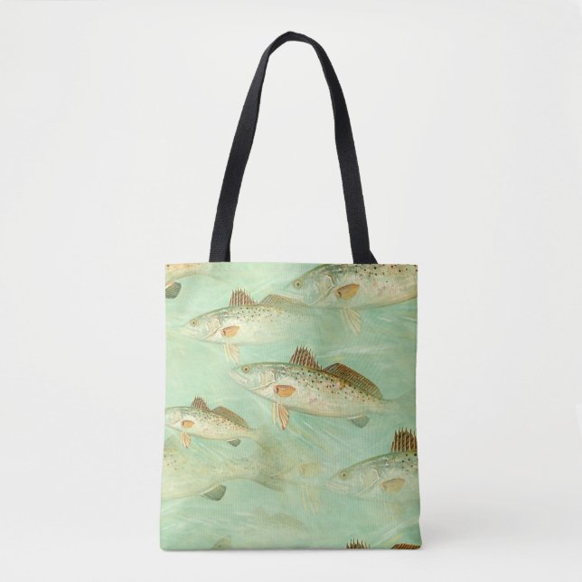 Tote Bag Motif de poisson basse (Devant)