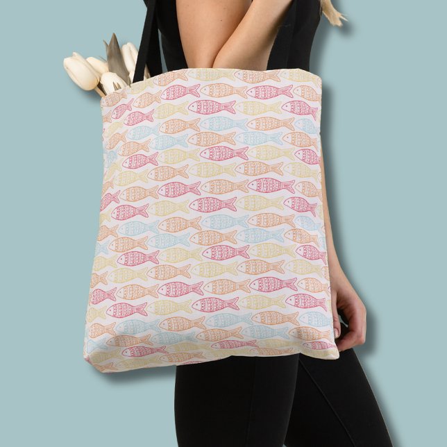 Tote Bag Motif de poisson de capture côtière (Coastal catch fish pattern tote bag)