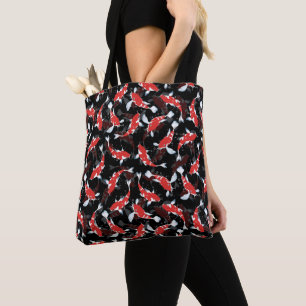 Tote Bag Motif de poisson Koi rouge