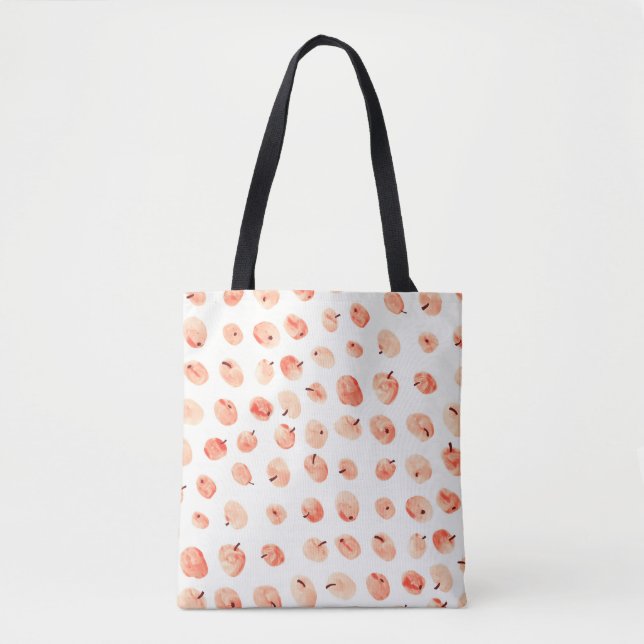 Tote Bag Motif de pommes Red paradise (Devant)