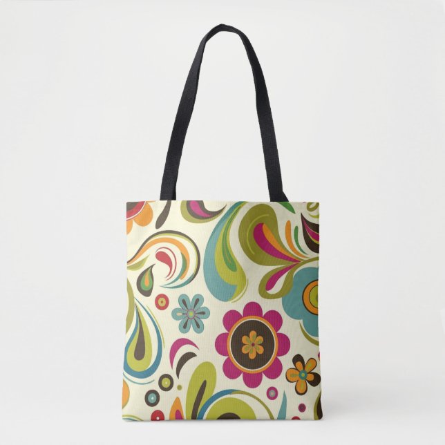 Tote Bag Motif de printemps Super rétro (Devant)
