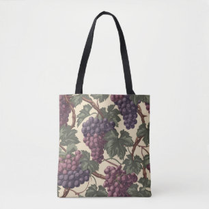 Tote Bag Motif de raisins en mosaïque