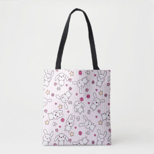 Tote Bag motif de rayures de kawaii
