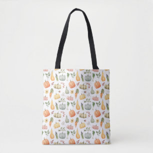 Tote Bag Motif de récolte d'automne Watercolor