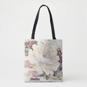 Tote Bag Motif de rembourrage rose rétro