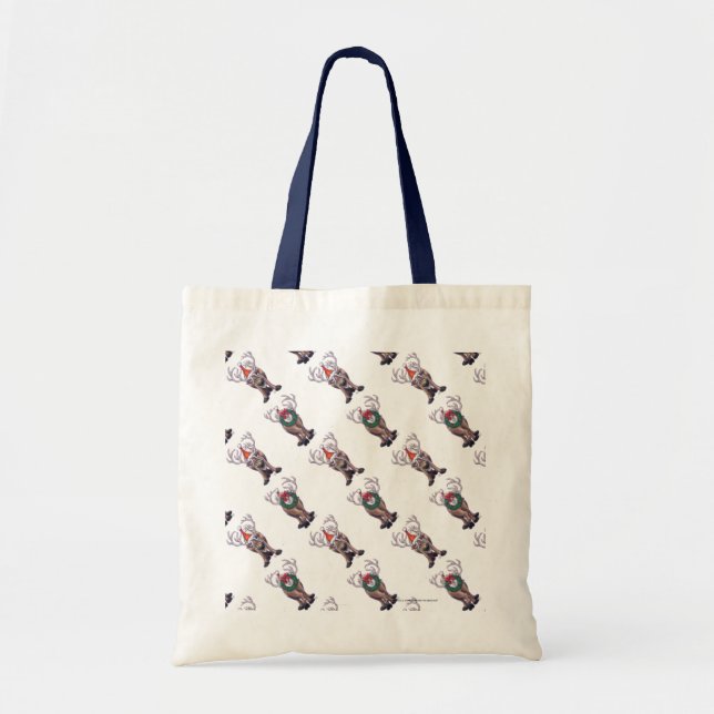 Tote Bag Motif de rennes de tête et de queue (Devant)