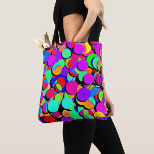 Tote Bag Motif de renouveau rétro et coloré