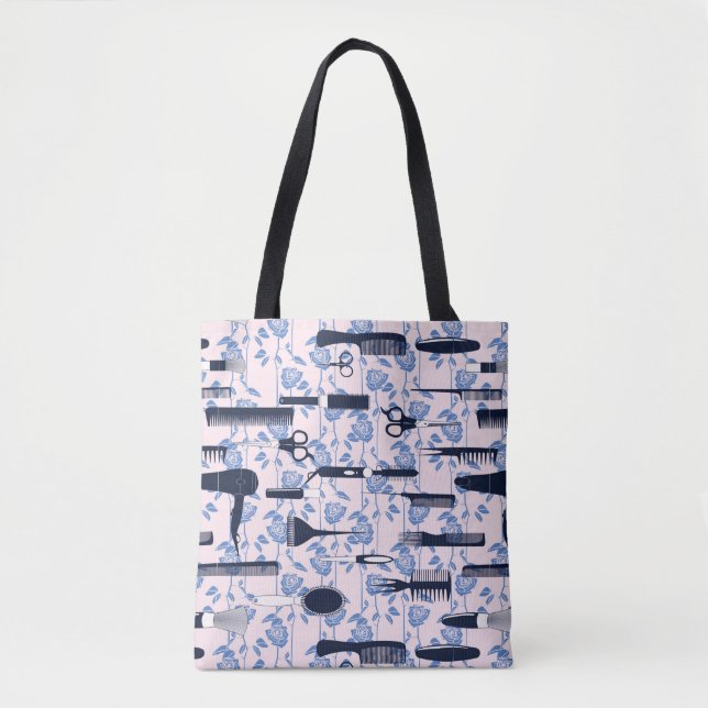 Tote Bag Motif de rose de bleu de soin de beauté (Devant)