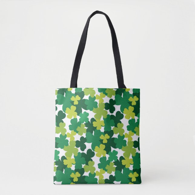 Tote Bag Motif de shamrock du jour de St Patrick (Devant)
