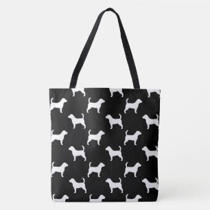 Tote Bag Motif de silhouettes de beagle