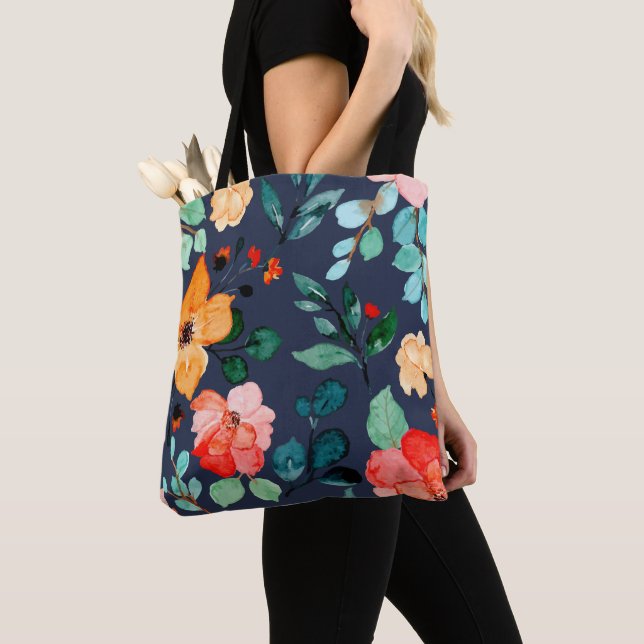 Tote Bag Motif de surface floral - Décoratif de mode Printe (De près)