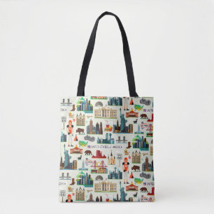 Tote Bag Motif de symboles des Etats-Unis
