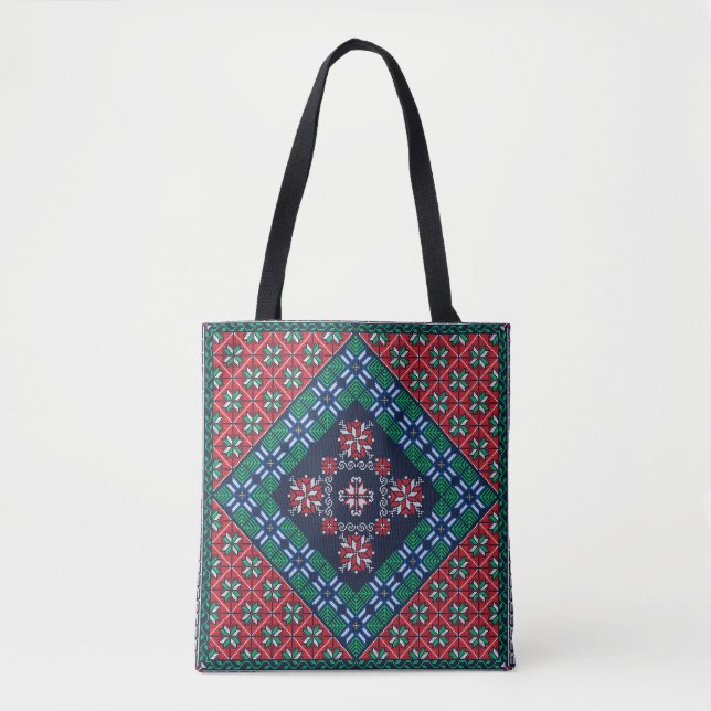 Tote Bag motif de Tatreez  (Devant)