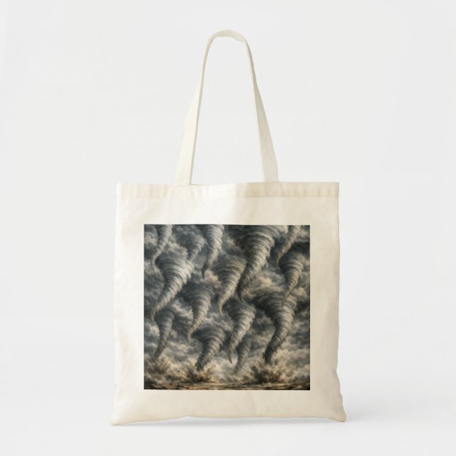 Tote Bag Motif de tempête de tornade dramatique (Devant)