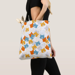 Tote Bag Motif de tête d'ours de dessin coloré