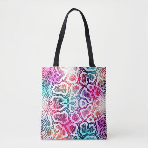 Tote Bag Motif de texture colorée de la peau de serpent.