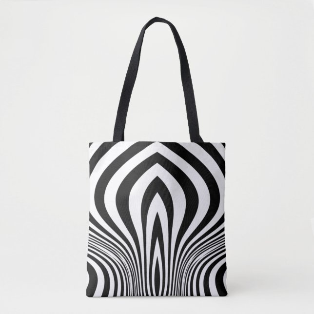 Tote Bag Motif de texture d'impression de peau de zèbre (Devant)