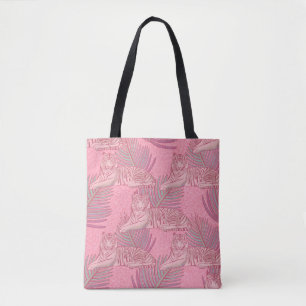Tote Bag Motif de tigre de la Jungle rose