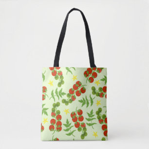 Tote Bag Motif de tomate sans joint. Impression végétale. V