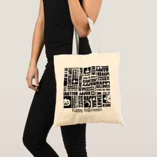 Tote Bag Motif de typographie de Cool Whimsical Personnalis