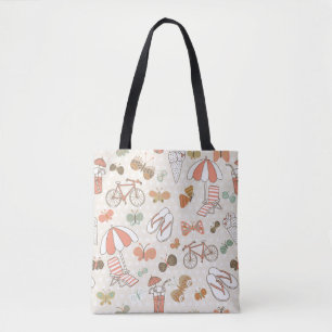 Tote Bag Motif de vacances d'été