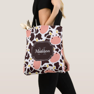 Tote Bag Motif de vache mûre