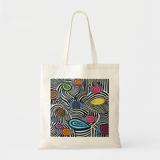 Tote Bag Motif de vague psychédélique Fourre-tout - Art Abs (Devant)