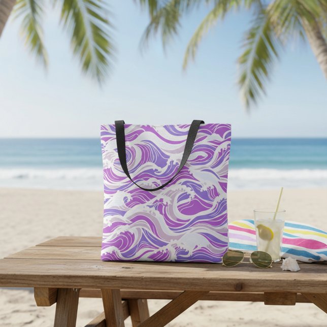 Tote Bag Motif de vague violette (Créateur téléchargé)