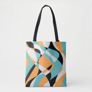 Tote Bag Motif de vagues abstraites sans couture. Superbe s