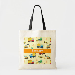 Tote Bag Motif de véhicules de construction colorés pour ga