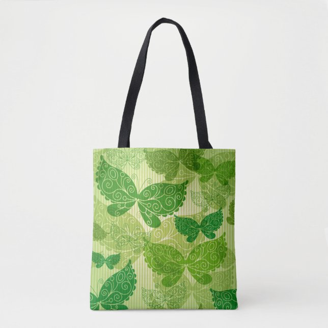 Tote Bag Motif de vert de ressort (Devant)