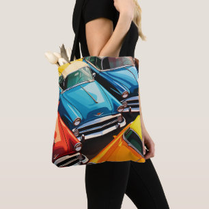 Tote Bag Motif de voitures anciennes