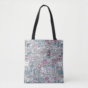 Tote Bag Motif dentaire de bande dessinée