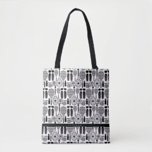 Tote Bag Motif d'équipements et accessoires de tennis moder