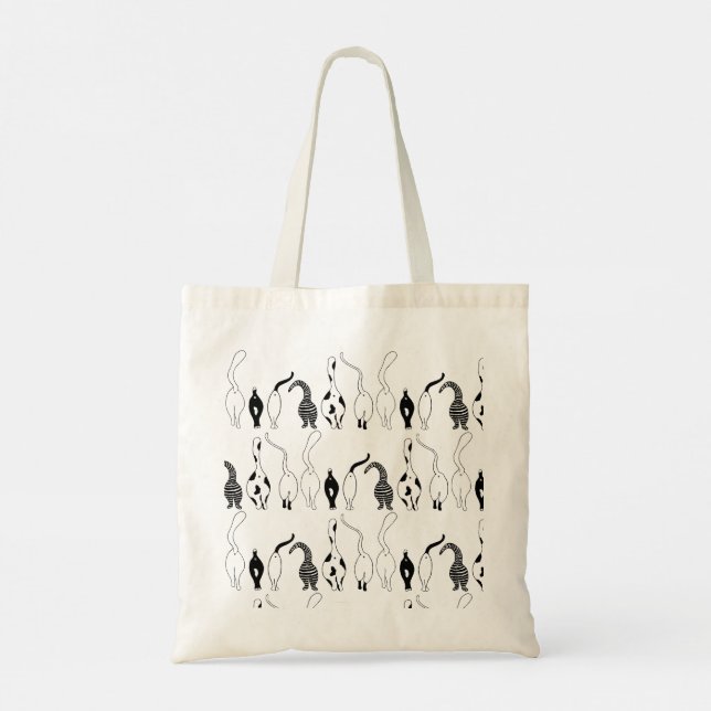 Tote Bag Motif des boutons de chat (Dos)