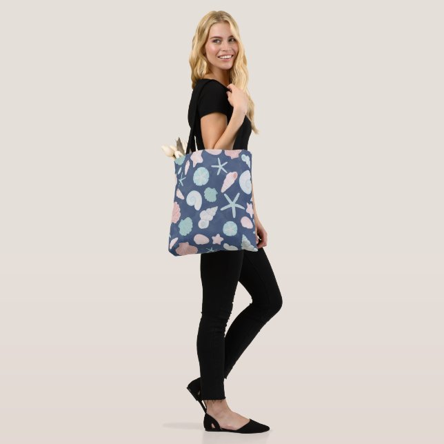Tote Bag motif des coquillages (Sur le modèle)